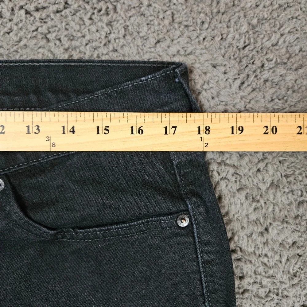 Levis Slim Fit‎ Jeans Mens 34x32 Black Stretch Denim Dark Wash